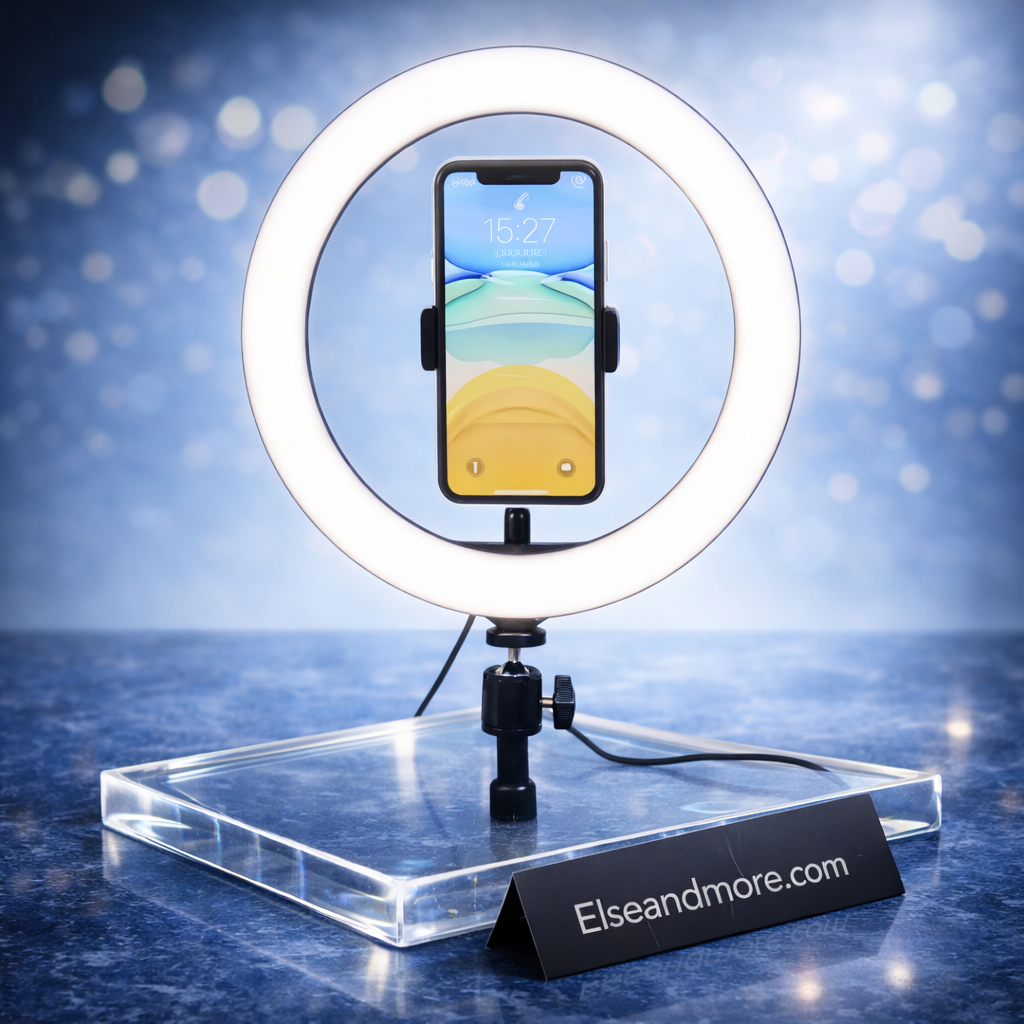 26CM 3 Modes Dimmable Ring Light Fill Light With Mobile Holder