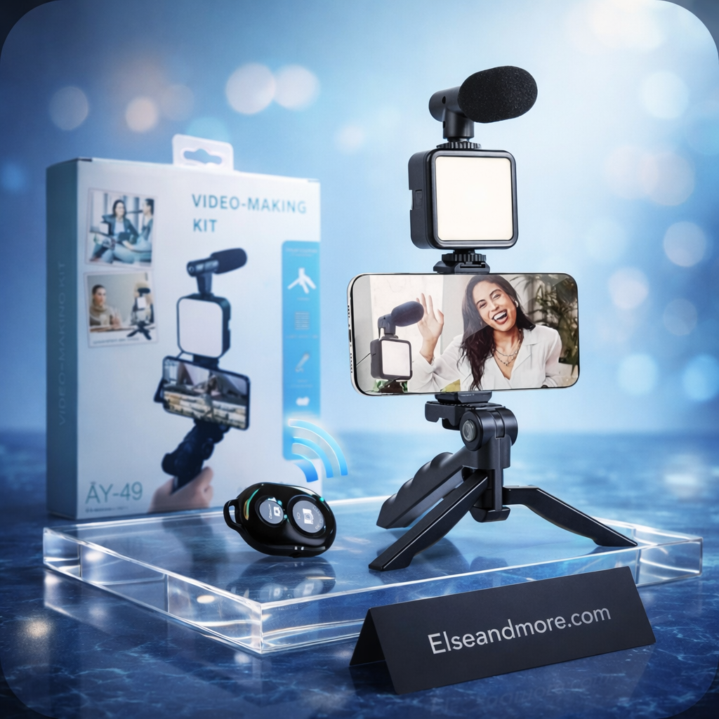Vlogging Kit, Video Making Kit, With Tripod Stand, Microphone, Shoot Videos