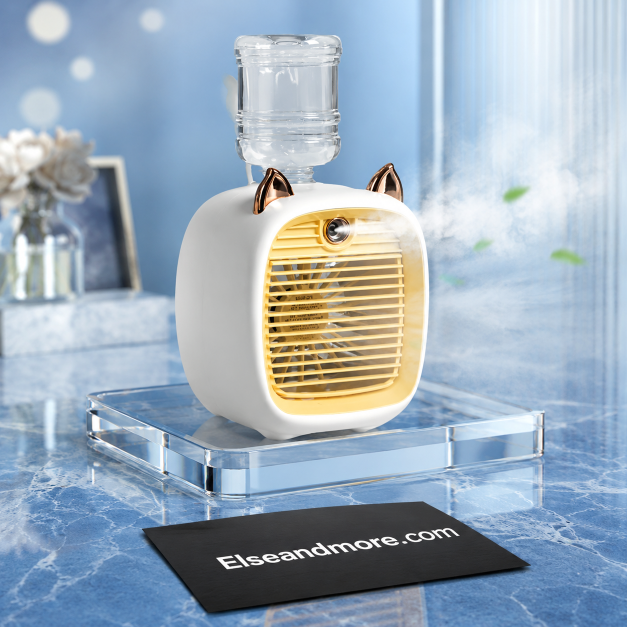 Mini Air Conditioner Portable Air Cooler Fan 3 Speed 2 Mode USB Humidifier Purifier 2400 MAH