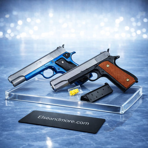 Heavy Metal Bullet Toy Gun | Real Look Pistol | Blue, Red