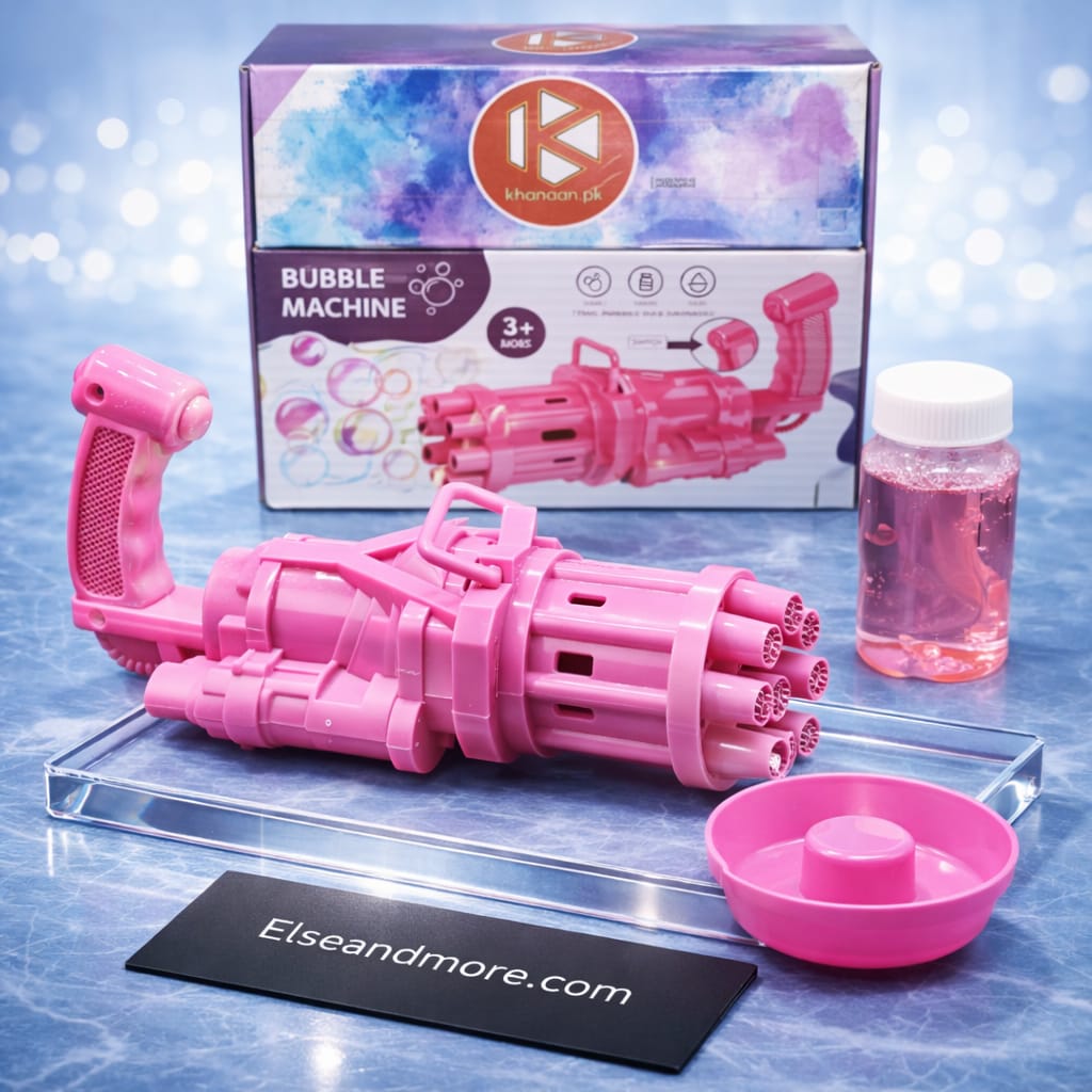 Automatic Bubble Gun Toy for Kids, High Speed 8-Hole Bubble