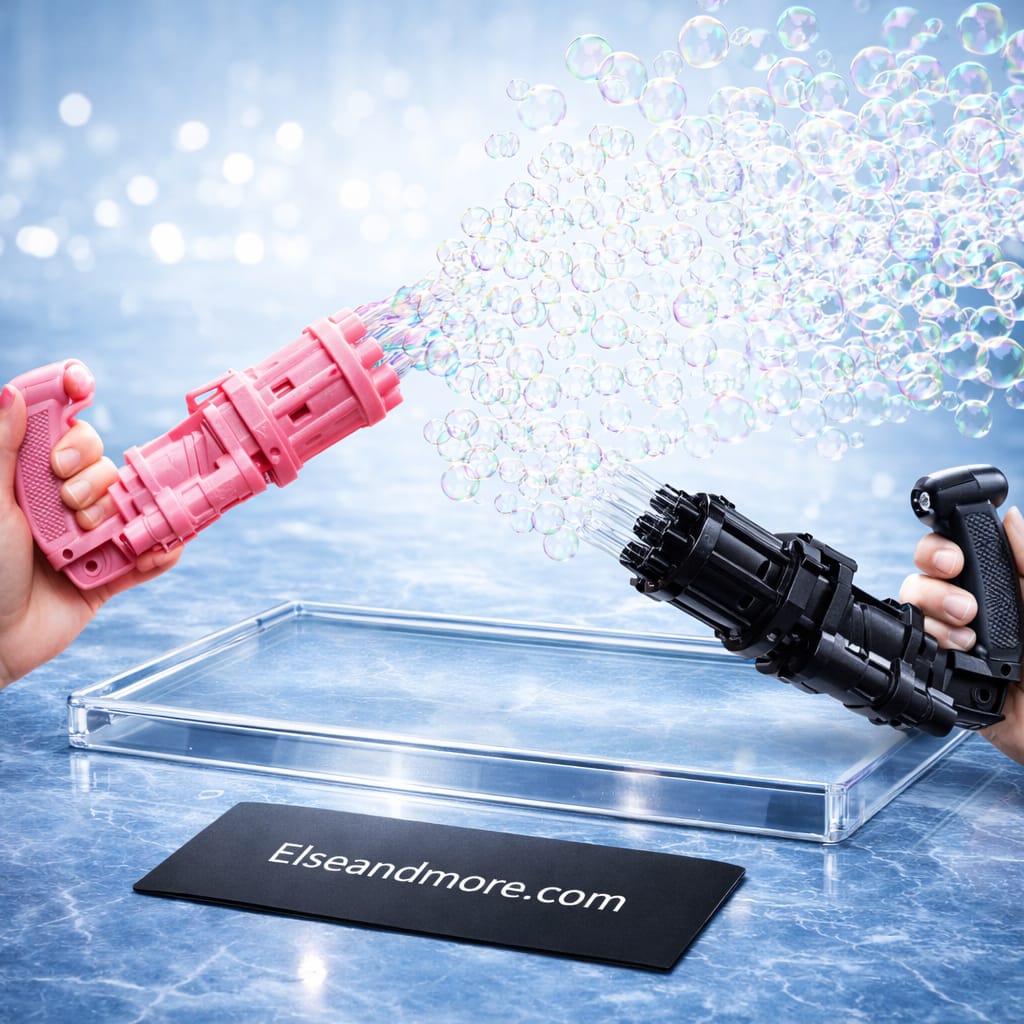 Automatic Bubble Gun Toy for Kids, High Speed 8-Hole Bubble