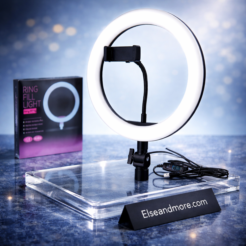 26CM 3 Modes Dimmable Ring Light Fill Light With Mobile Holder