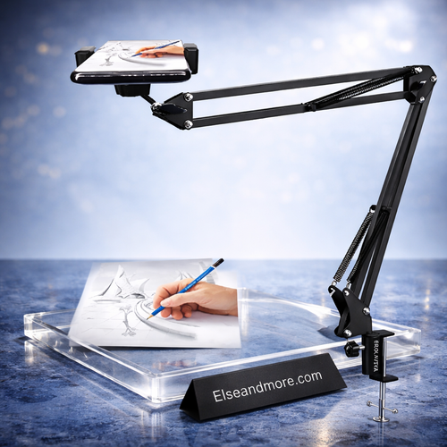 Overhead Tripod Arm Stand with Mobile Holder for Sketching Drawing