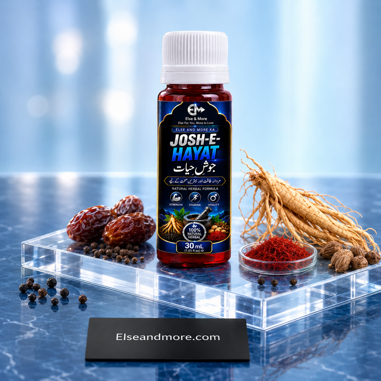 Josh-e-Hayat Herbal Delay Drops 30 ml – Natural Men's Strength, Stamina & Vitality Formula