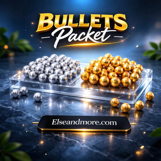 Toy Gun Bullets Packet High Quality Gold & Silver Bullets